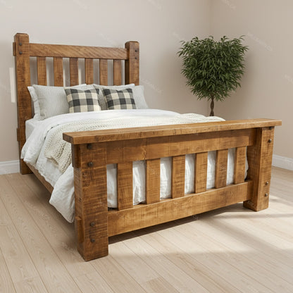 Beam Solid Wood Slat Bed