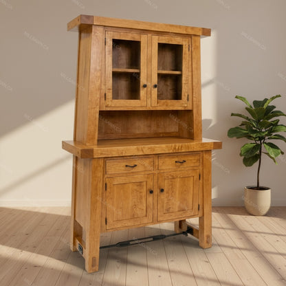 Benchmark Solid Wood Sideboard With Hutch
