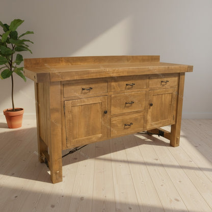 Benchmark Solid Wood Sideboard With Turnbuckle