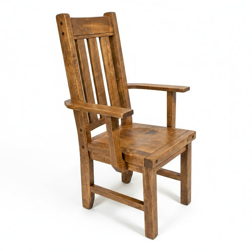 Benchmark Solid Wood Block Arm Chair