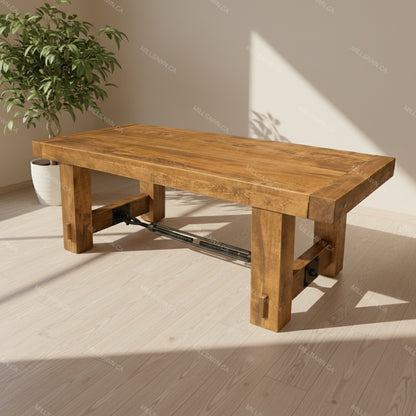 Benchmark Solid Wood Coffee Table With Turnbuckle