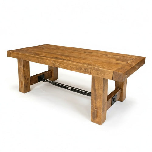 Benchmark Solid Wood Coffee Table With Turnbuckle