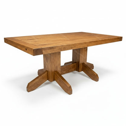 Benchmark Solid Wood Pedestal Dining Table