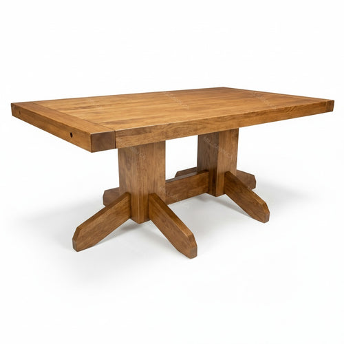 Benchmark Solid Wood Pedestal Dining Table