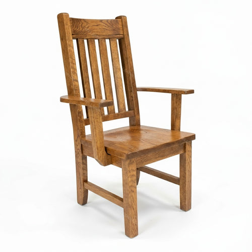 Benchmark Solid Wood Slatback Arm Chair
