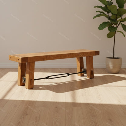 Benchmark Solid Wood Bench With Turnbuckle