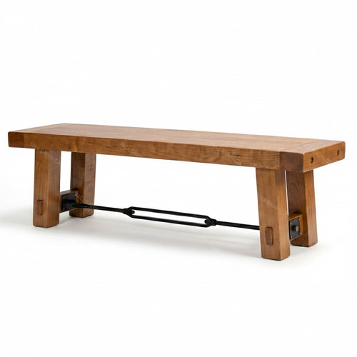 Benchmark Solid Wood Bench With Turnbuckle