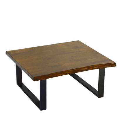Bogart Solid Wood Top With Metal Base Coffee Table
