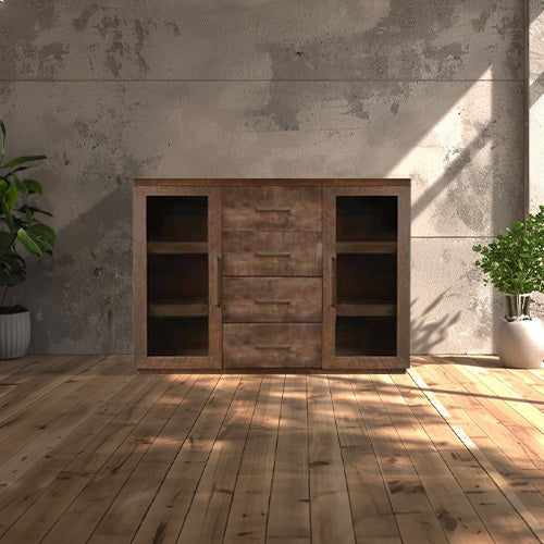 Bristol Sideboard With Drawers - Glass Door
