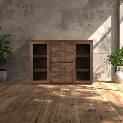Bristol Sideboard With Drawers - Glass Door