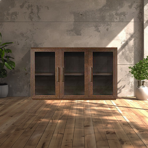 Bristol Solid Wood Sideboard - Glass Door