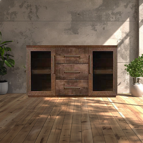 Bristol Sideboard With Drawers - Glass Door