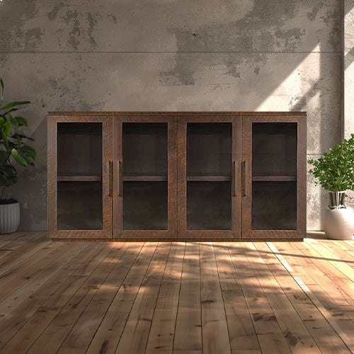 Bristol Solid Wood Sideboard - Glass Door