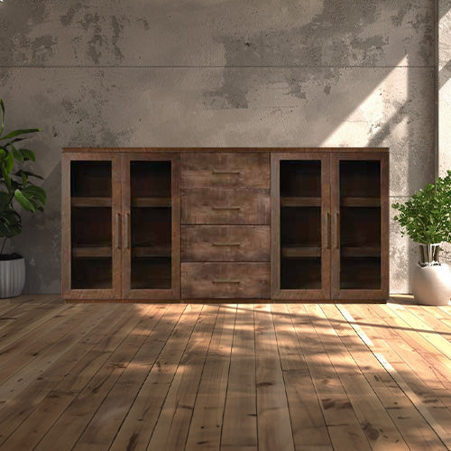 Bristol Sideboard With Drawers - Glass Door