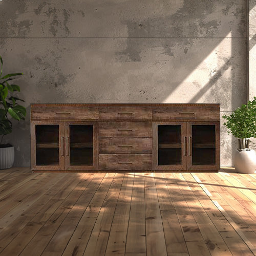 Bristol Sideboard With Drawers - Glass Door