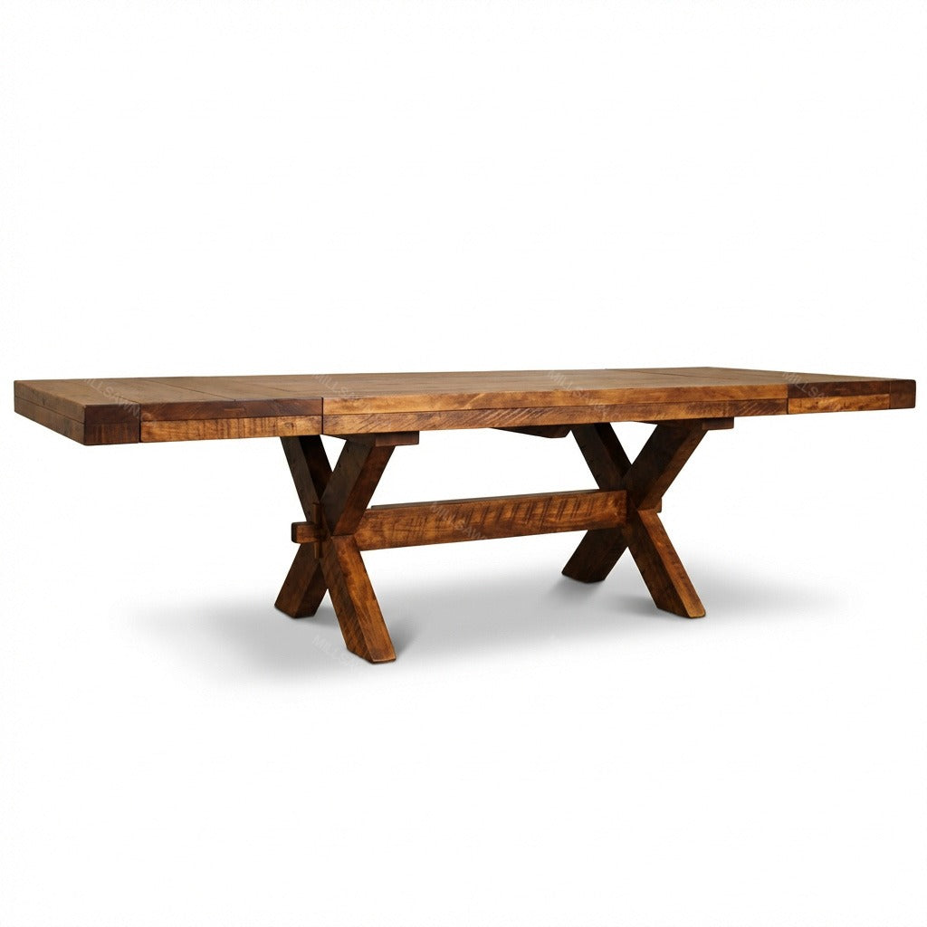 Buxton Solid Wood Dining Table With End Leaves