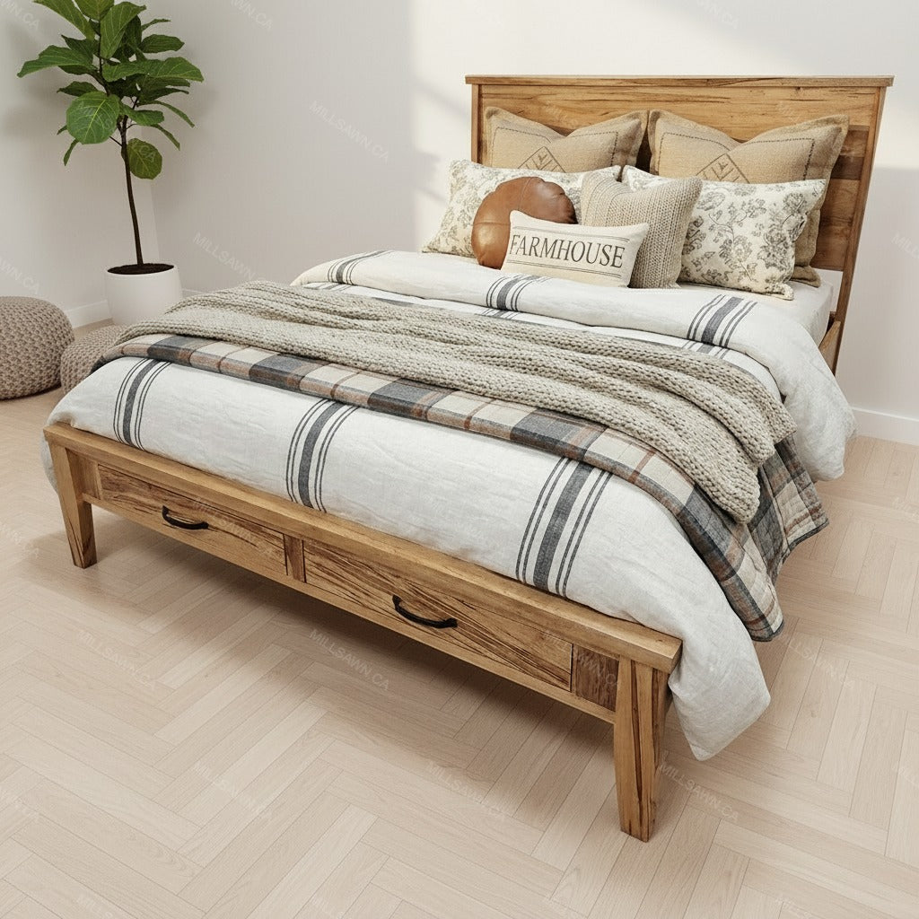 Cali Solid Wood Platform Bed