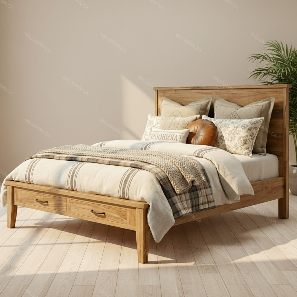 Cali Solid Wood Platform Bed