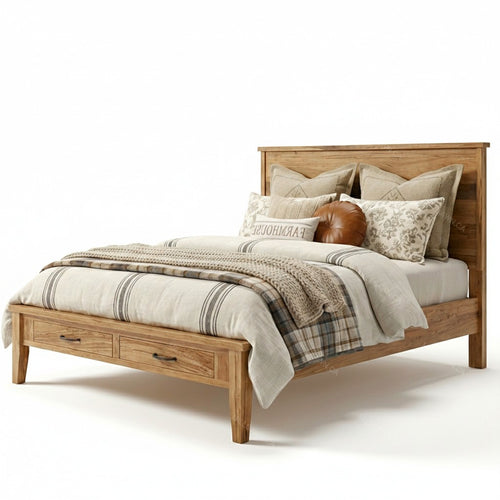 Cali Solid Wood Platform Bed