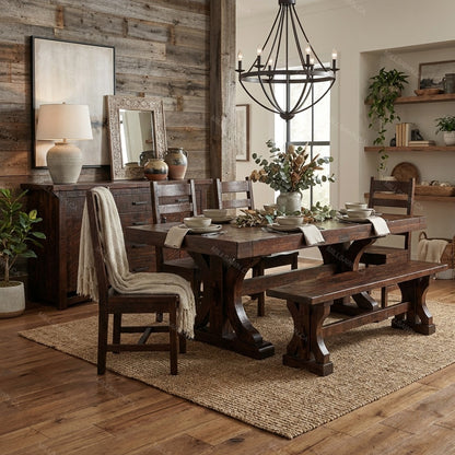 Carlisle Solid Wood Dining Table With End Leaves