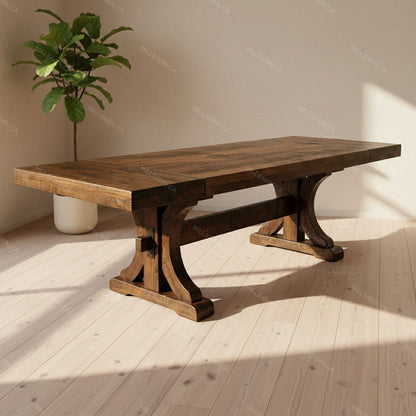 Carlisle Solid Wood Dining Table With End Leaves