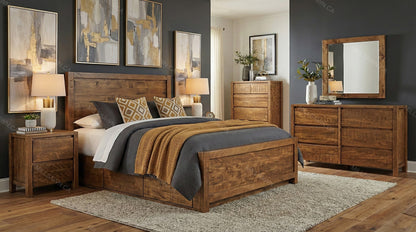 Cayman Solid Wood Bed With Storage