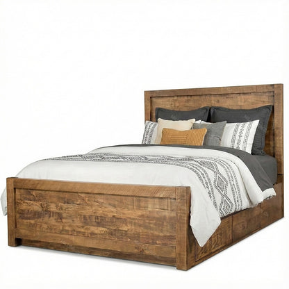 Cayman Solid Wood Bed With Storage