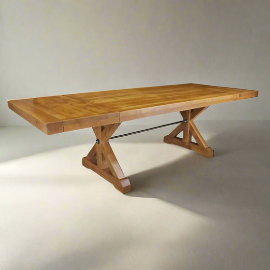 Chesapeake Solid Wood Dining Table + 2-16" End Leaves