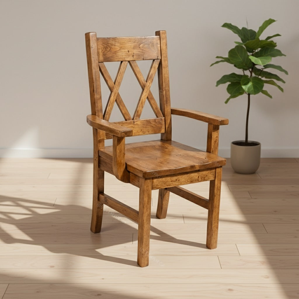 Cross Creek Solid Wood Arm Chair