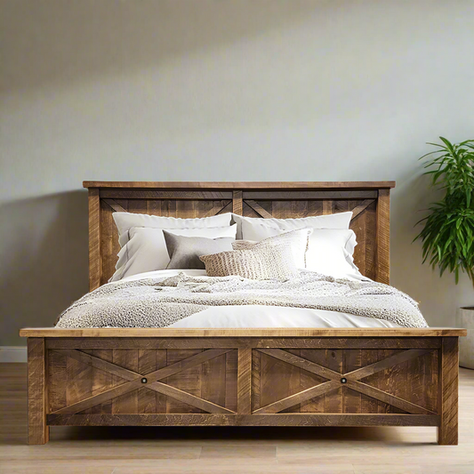 Crosswood Solid Wood Bed
