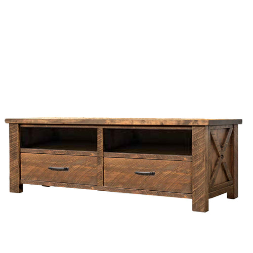 Crosswood Solid Wood Media Stand