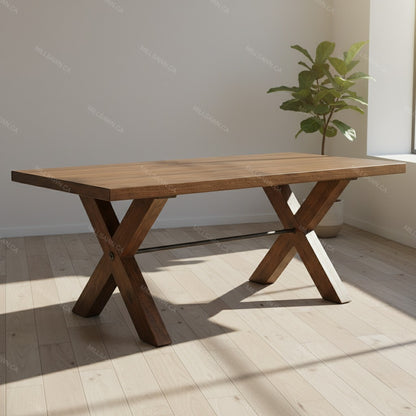 Crosswood Solid Wood Dining Table