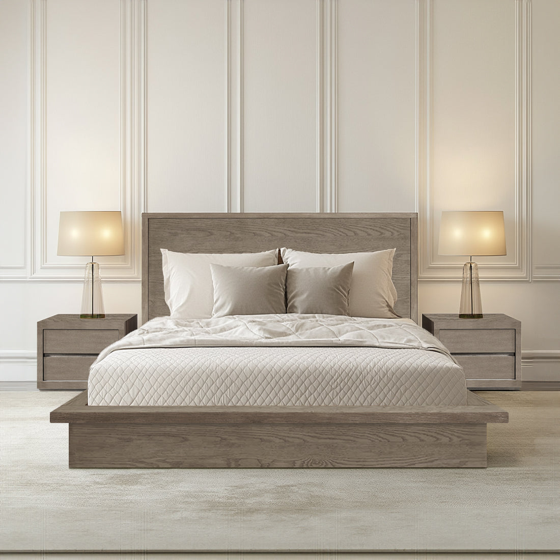 Florance Solid Wood Platform Bed