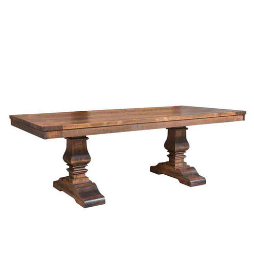 Heritage Double Pedestal Solid Wood Dining Table