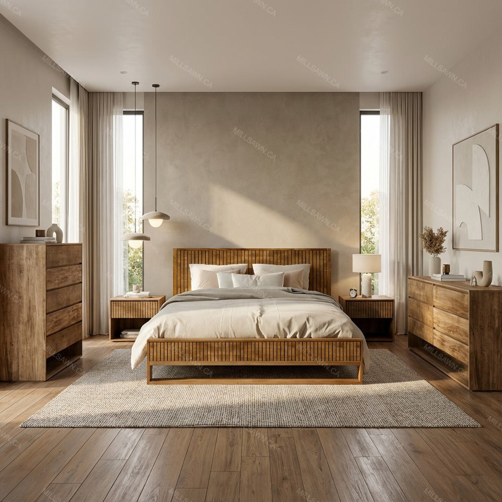 Lagom Solid Wood Platform Bed