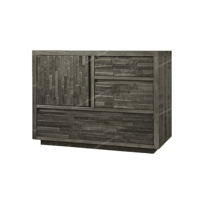 Ledge Rock Solid Wood Bed With Double Floating Nightstand
