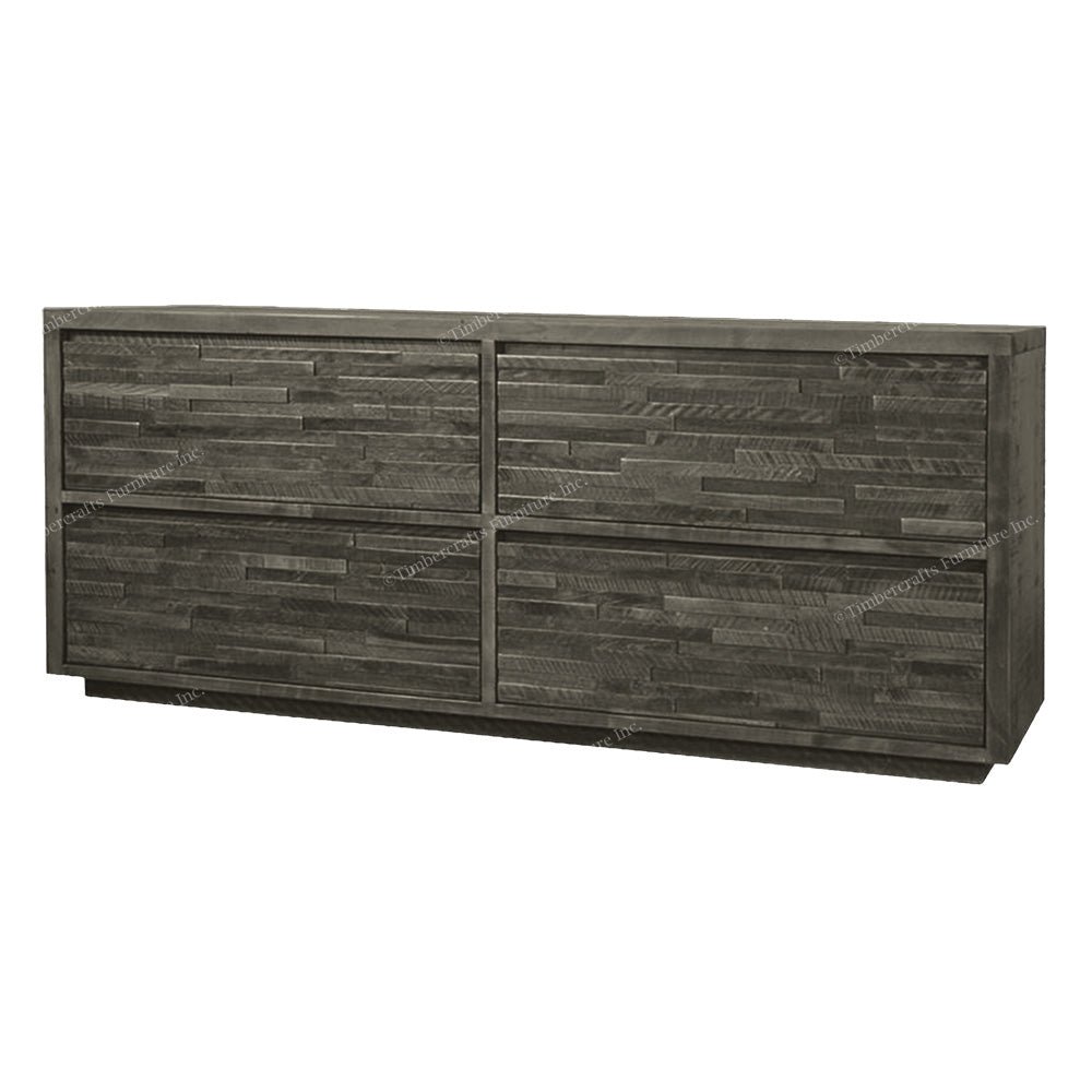 Ledge Rock Solid Wood Bed With Double Floating Nightstand