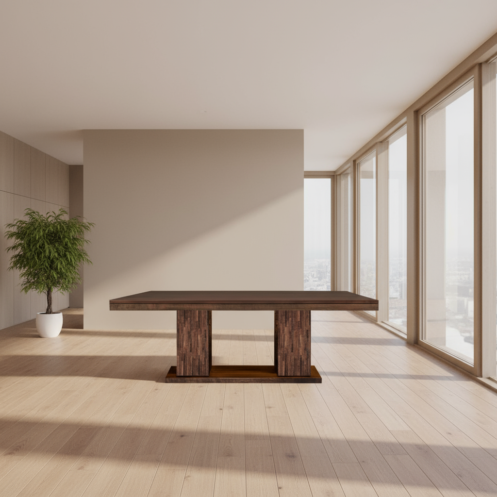 Table à manger en bois massif Ledge Rock