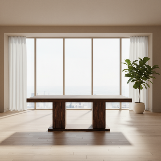 Table à manger en bois massif Ledge Rock