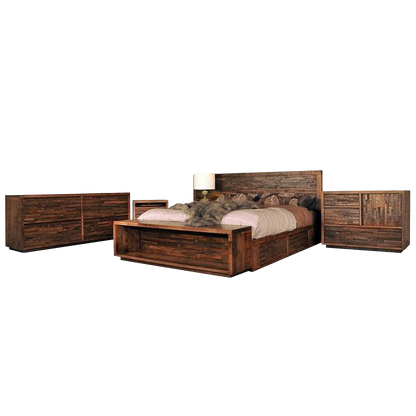 Ledge Rock Solid Wood Bed With Floating Nightstand