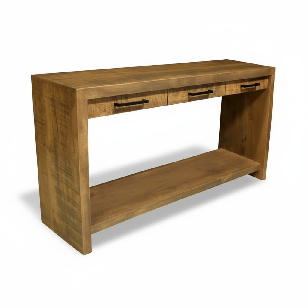 Luxora Solid Wood Sofa Table W/ Drawers