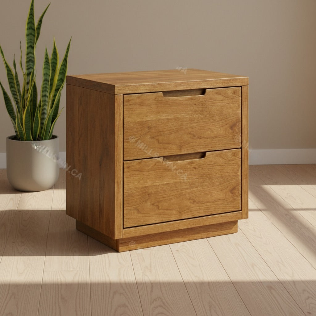 Milan Solid Wood Nightstand