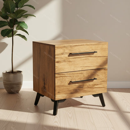Cane Solid Wood Nightstand
