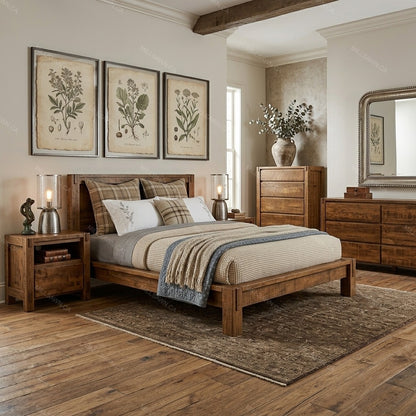 Orion Solid Wood Platform Bed