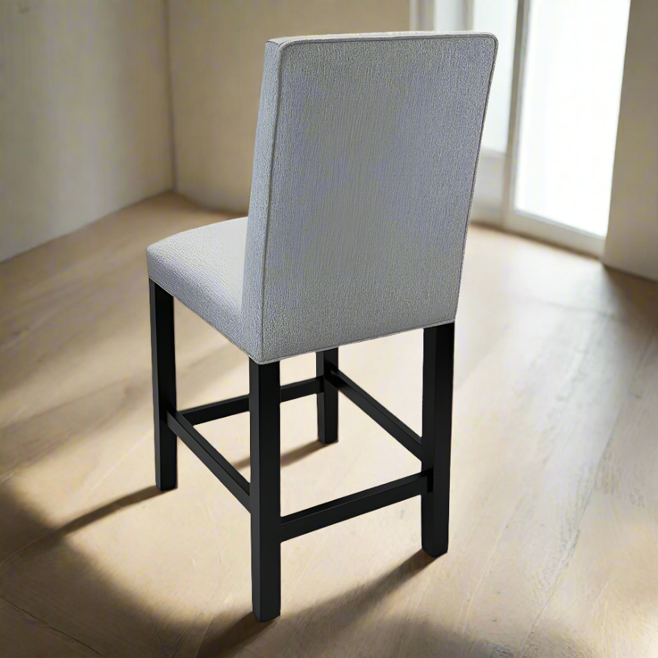 Parsons Upholstered Solid Wood Bar Chair With Piping