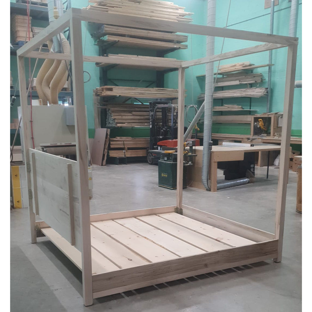 Pintura Solid Wood Canopy Bed (In Stock)