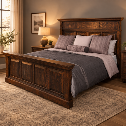 Rustic Philippe Solid Wood Bed