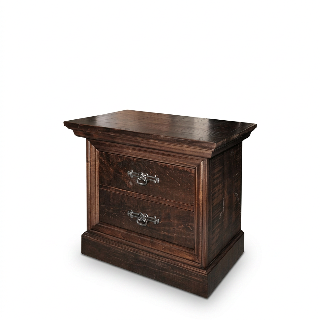 Rustic Philippe Solid Wood Nightstand