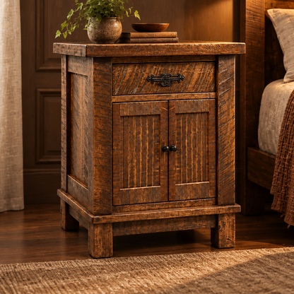 Table de chevet en bois massif Ranch