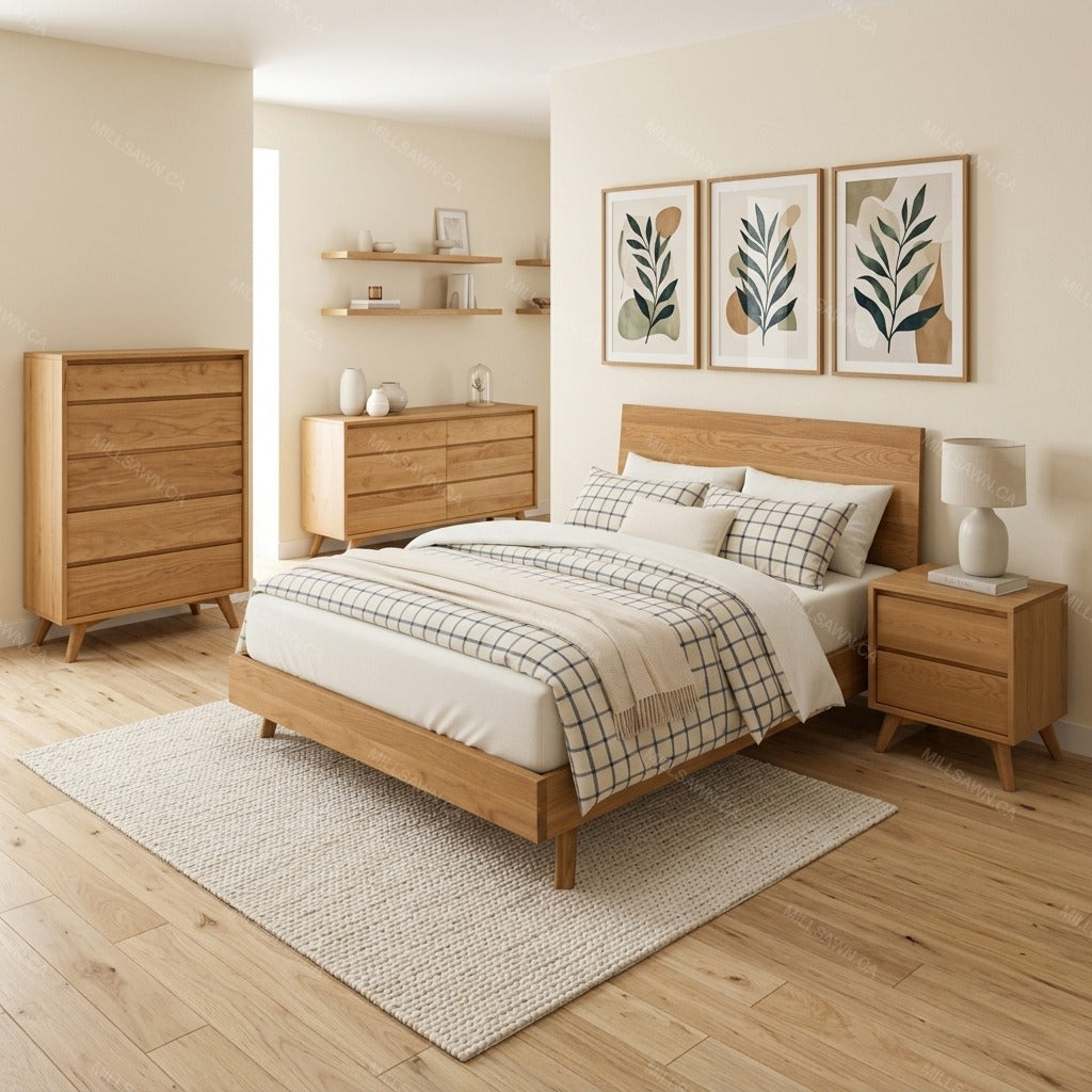 Reve Solid Wood Bed